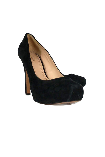 Current Boutique-Pour La Victoire - Black Suede Platform Heels Sz 10