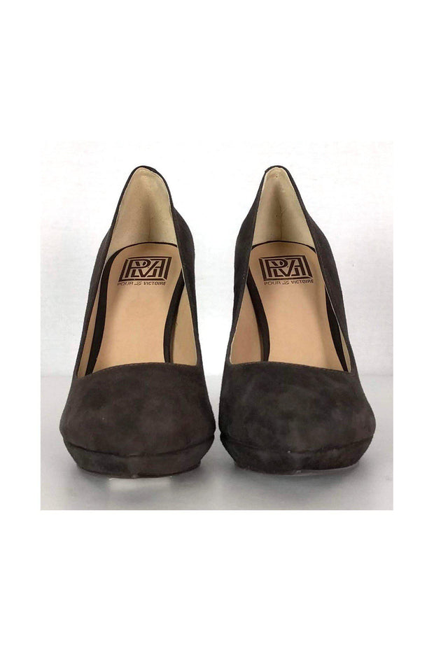 Current Boutique-Pour La Victoire - Brown Suede Pumps Sz 8.5