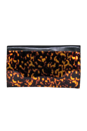 Current Boutique-Pour La Victoire - Leather & Tortoise Shell Print Envelope Purse