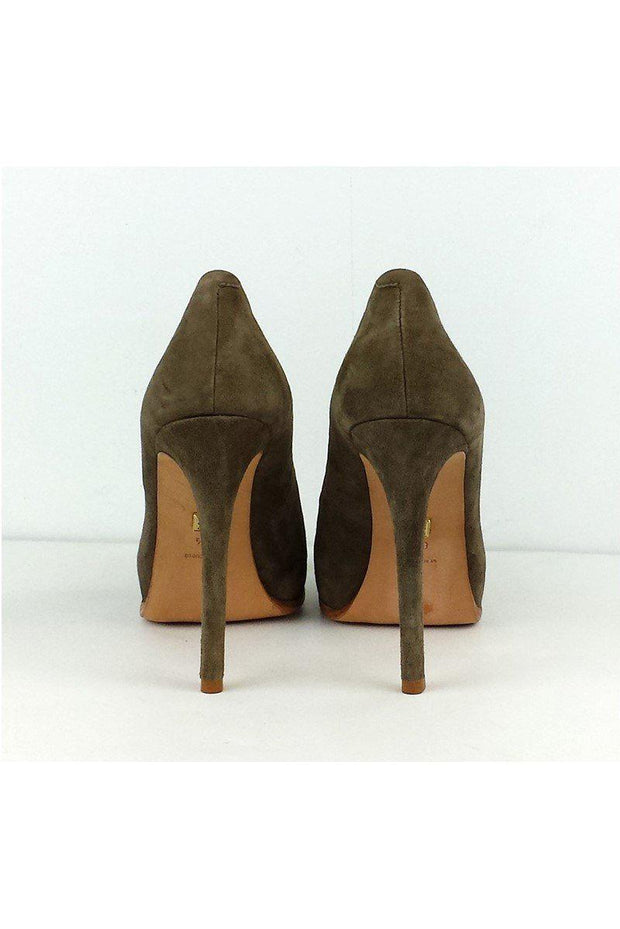 Current Boutique-Pour La Victoire - Taupe Suede Platform Heels Sz 8.5