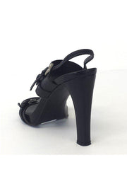 Current Boutique-Prada - Black Leather Slingback Sandals w/ Buckle Detail Sz 8.5