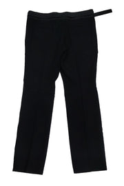 Current Boutique-Prada - Black Leather Trim Trousers Sz 8