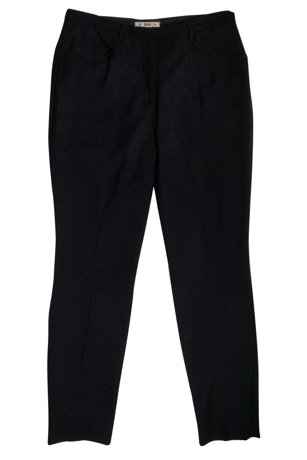 Current Boutique-Prada - Black Wool Blend Trousers Sz 8