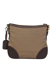 Current Boutique-Prada - Brown Canvas & Leather Crossbody w/ Logo