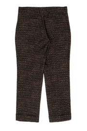 Current Boutique-Prada - Brown Woven Pattern Printed Cropped Trousers Sz 4