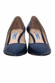 Current Boutique-Prada - Navy Pointy Toe "Donna" Kitten Heel Pump Sz 6.5