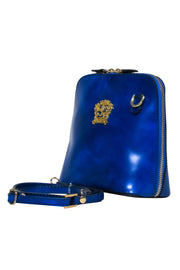 Current Boutique-Pratesi - Cobalt Blue Leather Crossbody w/ Logo