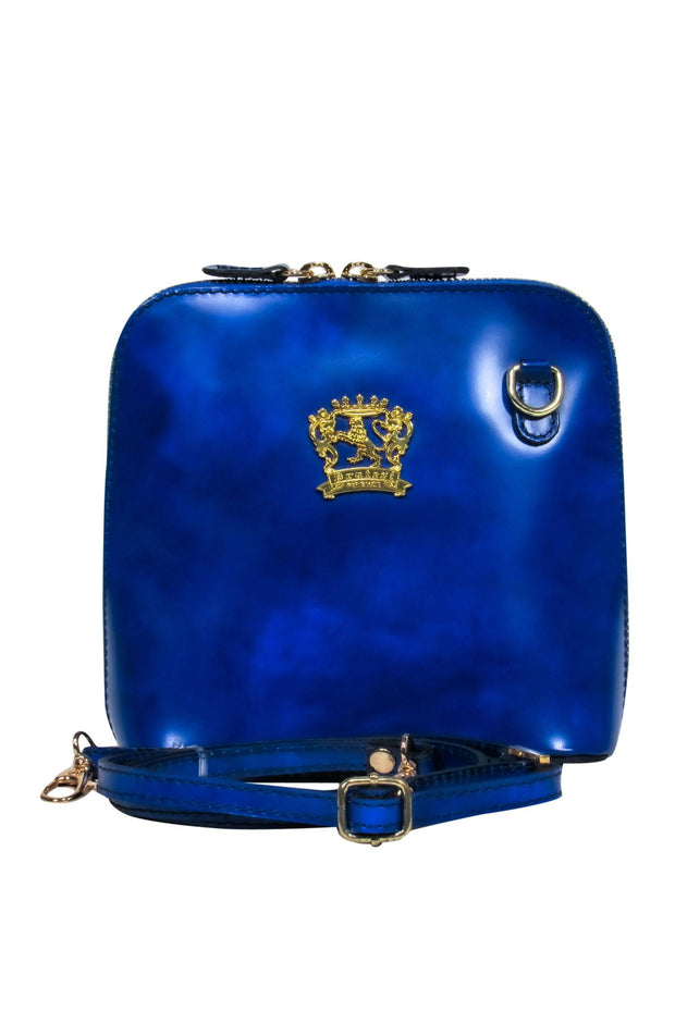 Current Boutique-Pratesi - Cobalt Blue Leather Crossbody w/ Logo