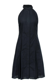 Current Boutique-Proenza Schouler - Black Button-Front Pinhole A-Line Dress Sz 6