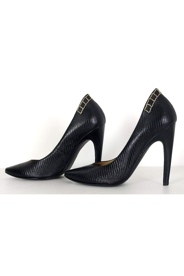 Current Boutique-Proenza Schouler - Black Embossed Pumps Sz 8