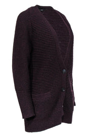 Current Boutique-Proenza Schouler - Maroon Oversized Knit Cardigan Sz XS