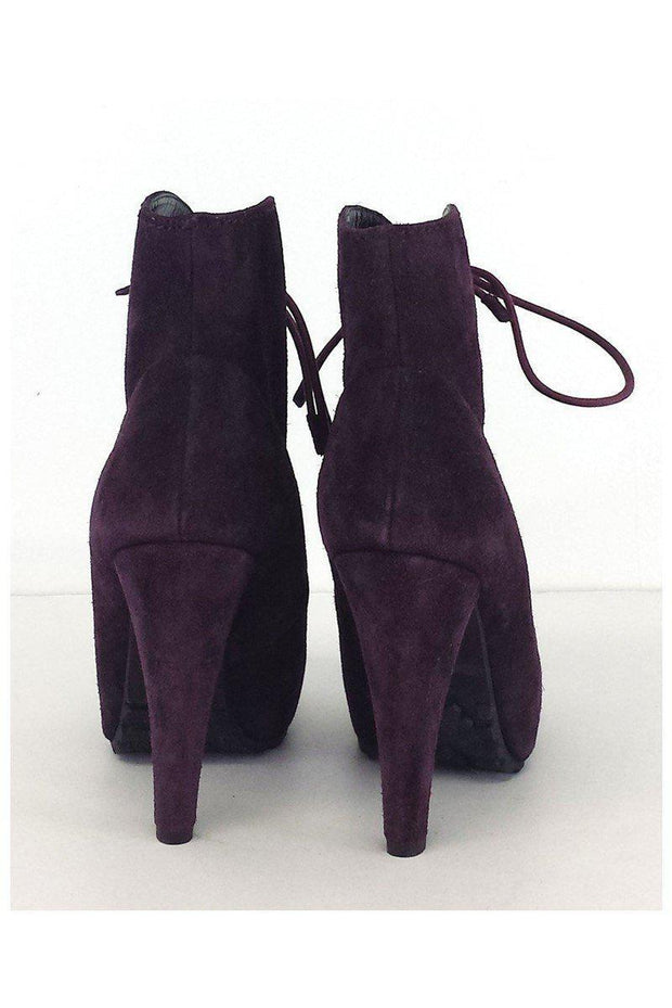 Current Boutique-Proenza Schouler - Purple Suede Lace-Up Booties Sz 6