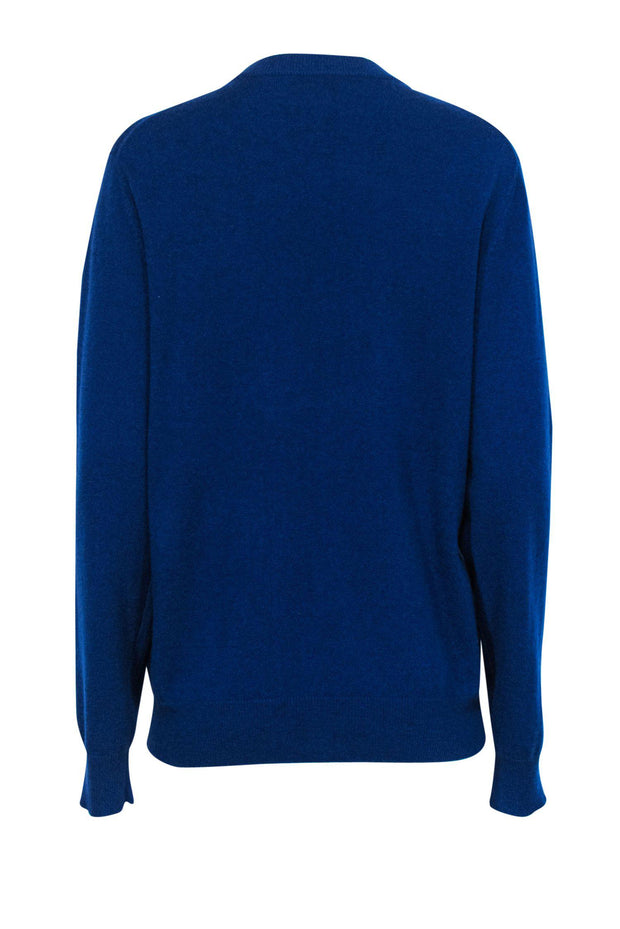 Current Boutique-Qi Cashmere - Dark Blue Cashmere Crewneck Sweater Sz L