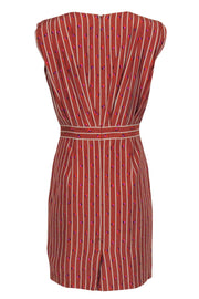 Current Boutique-Rachel Comey - Brown Striped & Floral Print Sheath Dress Sz 8