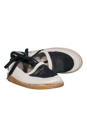 Current Boutique-Rachel Comey - Cream & Black Wrap Espadrilles w/ Mesh Design Sz 8