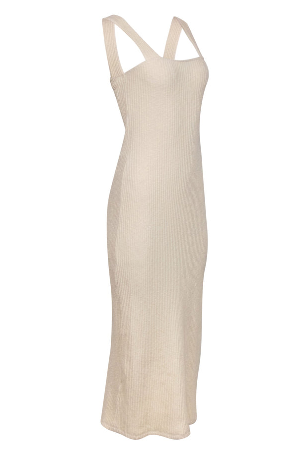 Current Boutique-Rachel Pally - Cream Ribbed Knit Tank Maxi Dress Sz M