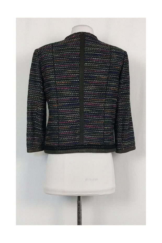 Current Boutique-Rachel Roy - Multi Tweed Zip Front Jacket Sz 4