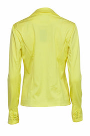 Current Boutique-Rachel Roy - Neon Yellow Single Button Blazer Sz 4