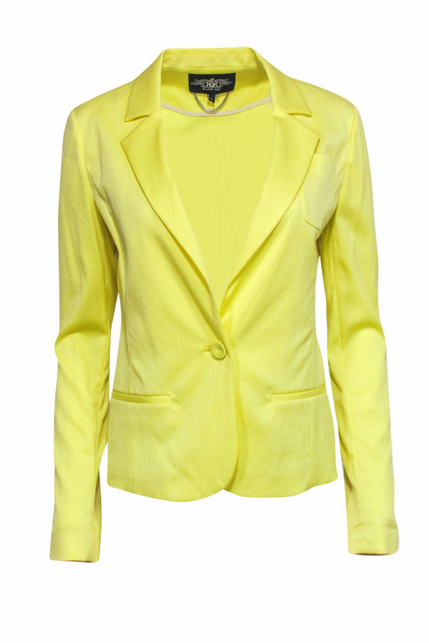 Current Boutique-Rachel Roy - Neon Yellow Single Button Blazer Sz 4