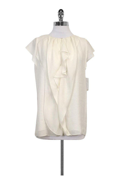 Current Boutique-Rachel Roy - White Silk Blouse Sz S