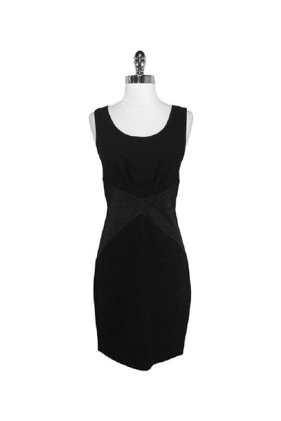 Current Boutique-Rachel Zoe - Black Satin Trim Evening Dress Sz 8