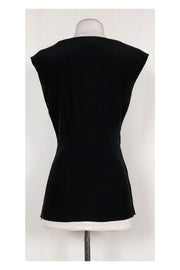 Current Boutique-Rachel Zoe - Black Silk Gathered Top Sz 2