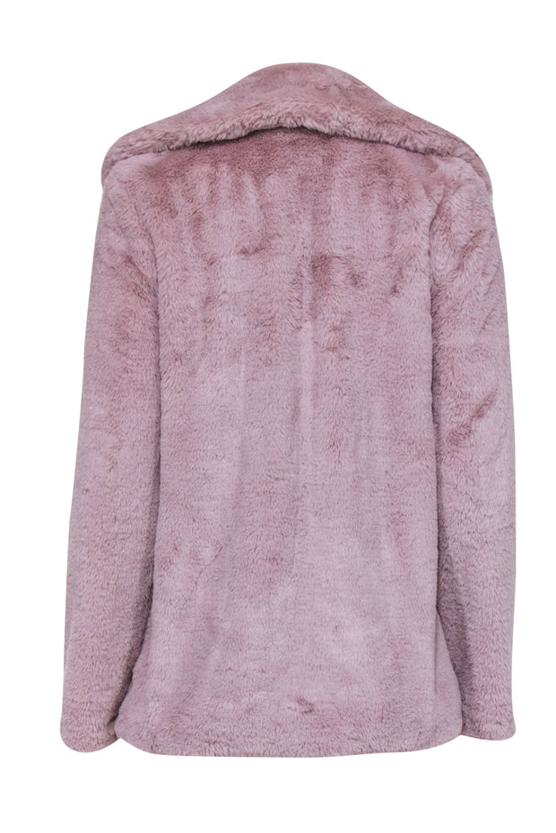 Current Boutique-Rachel Zoe - Mauve Fuzzy Coat Sz XS