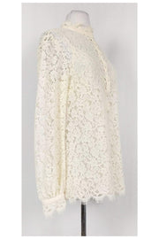 Current Boutique-Rachel Zoe - Off-White Lace Blouse Sz 10