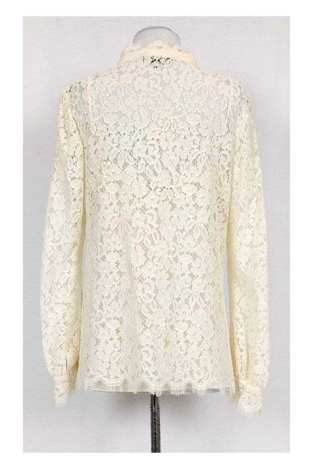 Current Boutique-Rachel Zoe - Off-White Lace Blouse Sz 10