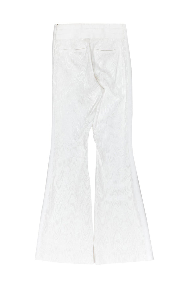 Current Boutique-Rachel Zoe - White Wavy Textured Flared Pants Sz 4