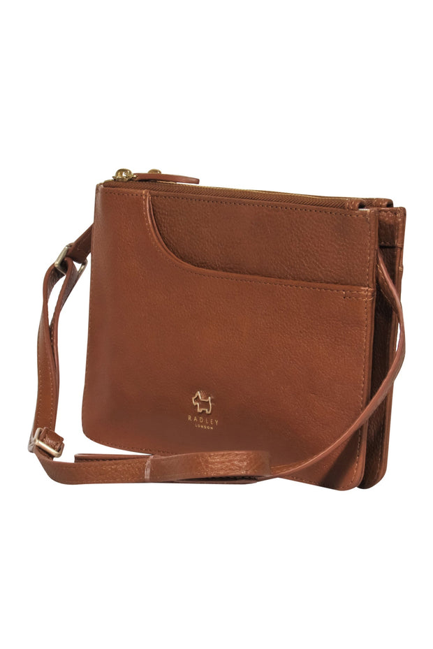 Current Boutique-Radley London - Brown Leather Triple Compartment Crossbody