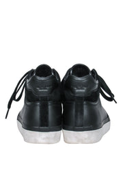 Current Boutique-Rag & Bone - Black Leather & Suede High Top Platform Sneakers Sz 6.5