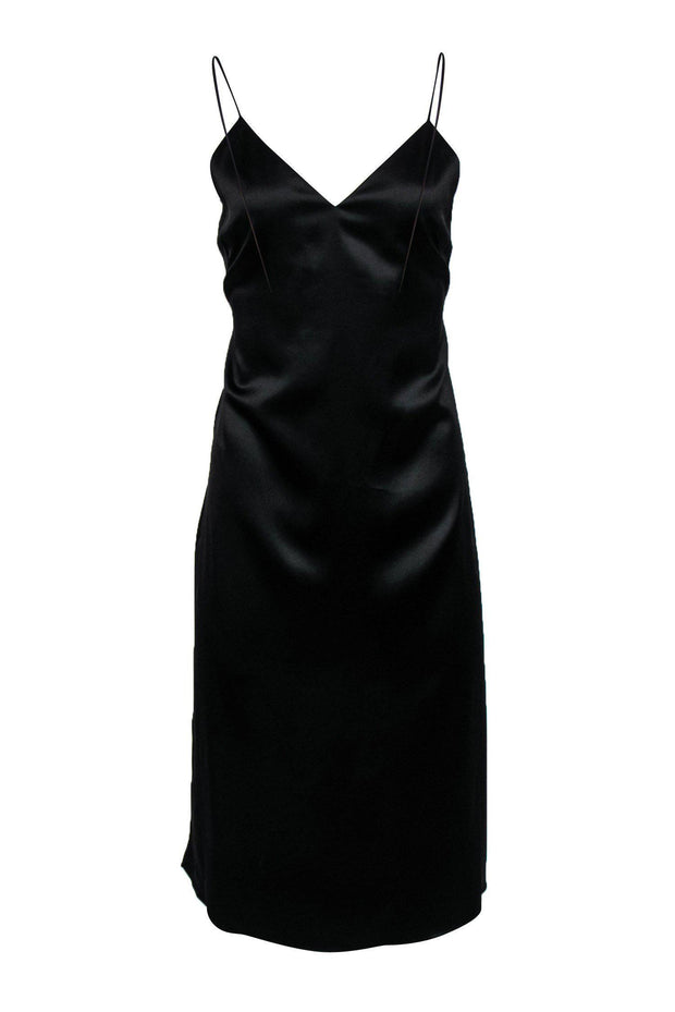 Current Boutique-Rag & Bone - Black Satin Strappy Slip Dress Sz 2