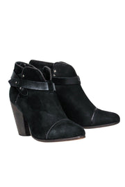 Current Boutique-Rag & Bone - Black Suede Heeled Harrow Booties Sz 10