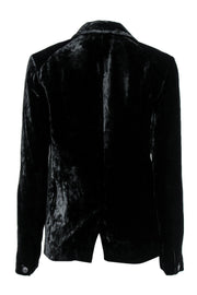 Current Boutique-Rag & Bone - Black Velvet Single Button Blazer Sz 4