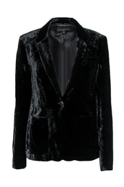 Current Boutique-Rag & Bone - Black Velvet Single Button Blazer Sz 4