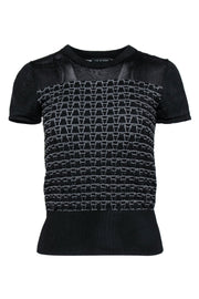 Current Boutique-Rag & Bone - Black & White Printed Knit Tee Sz XS/S