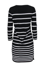 Current Boutique-Rag & Bone - Black & White Striped Long Sleeve Knit "Sara" Dress Sz M