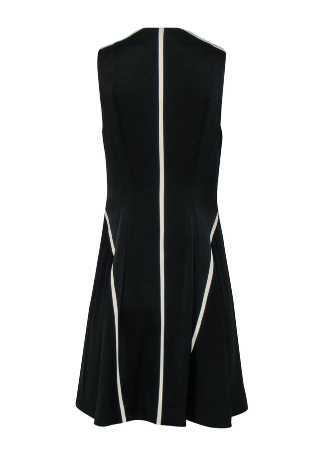 Current Boutique-Rag & Bone - Black Zip-Up Dress w/ White Accents Sz 8