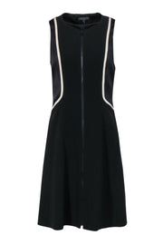 Current Boutique-Rag & Bone - Black Zip-Up Dress w/ White Accents Sz 8