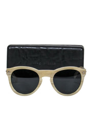 Current Boutique-Rag & Bone - Bone Marbled "Keaton" Rounded Sunglasses