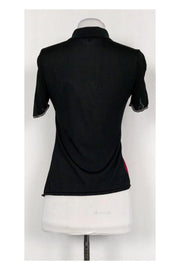 Current Boutique-Rag & Bone - Burgundy & Black Polo Top Sz M