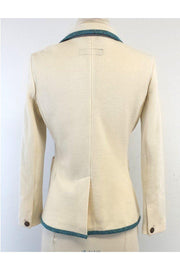 Current Boutique-Rag & Bone - Cream & Teal Accent Wool Blazer Sz S