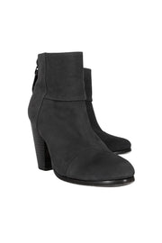 Current Boutique-Rag & Bone - Grey Newbury Leather Booties Sz 7