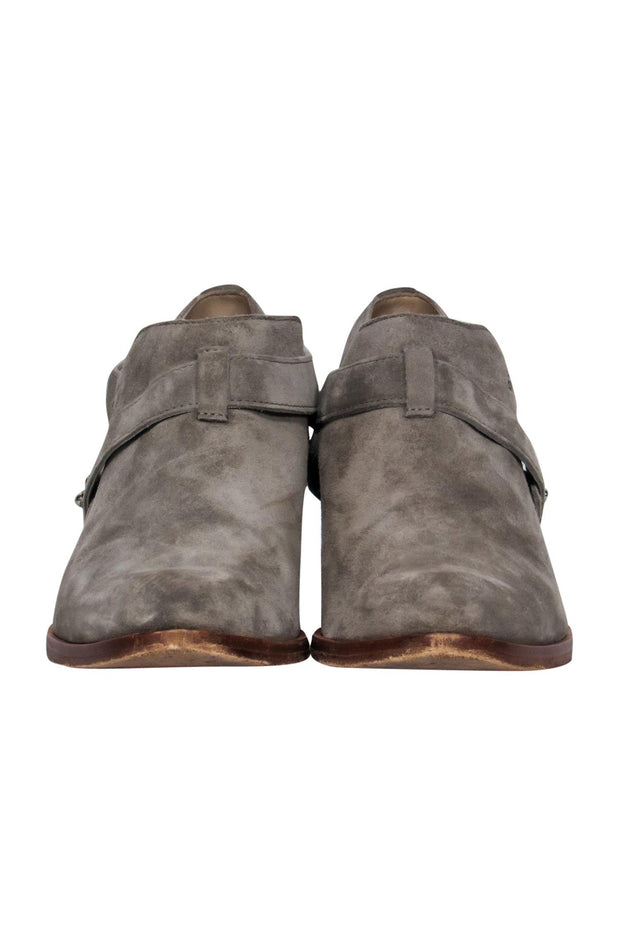 Current Boutique-Rag & Bone - Grey Suede Heeled Ankle Booties Sz 8