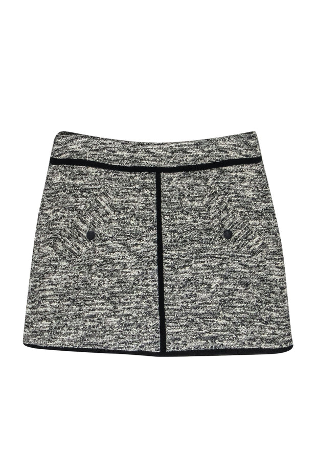 Current Boutique-Rag & Bone - Ivory & Black Tweed Miniskirt w/ Front Pockets Sz 2