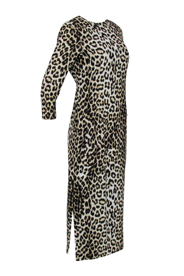 Current Boutique-Rag & Bone - Leopard Print Long Sleeve Shift Dress Sz 6