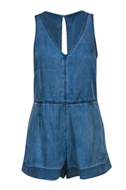 Current Boutique-Rag & Bone - Light Denim Chambray Open Back Romper Sz S