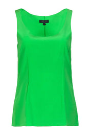 Current Boutique-Rag & Bone - Lime Green Silk Scoop Neck Tank Sz S