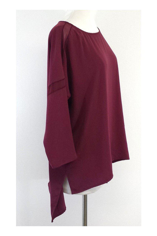 Current Boutique-Rag & Bone - Maroon 3/4 Sleeve Oversized Top Sz S